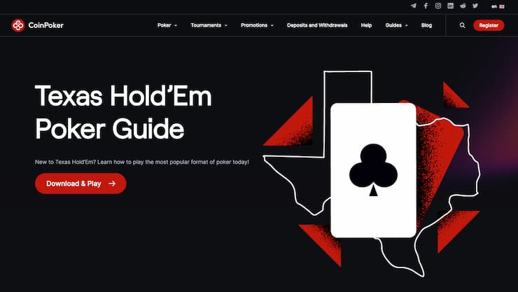 CoinPoker homepage - The best Bitcoin sites
