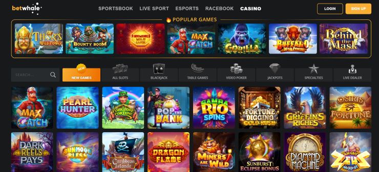 Florida online casinos - BetWhale Casino list of games