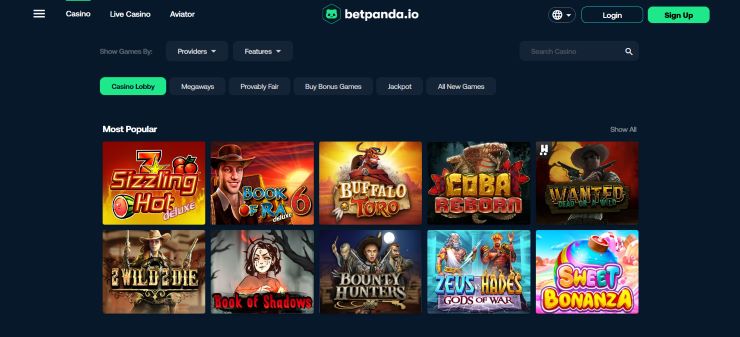 Betpanda crypto gambling site with no verification process