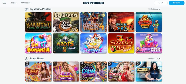 Cryptorino Casino - one of the most trusted NetEnt casino sites