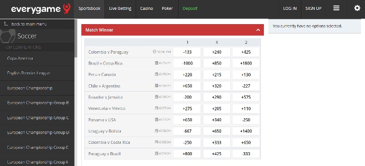 Everygame - top-rated Copa America sportsbook