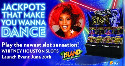 Island Resort & Casino Unveils New Whitney Houston Slot Machines