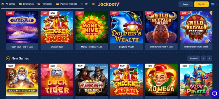 Jackpoty - one of the fastest online casino NZ sites