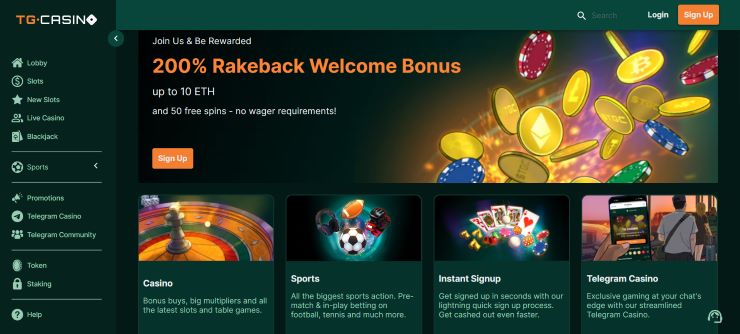 TG Casino - one of the best Microgaming online casinos