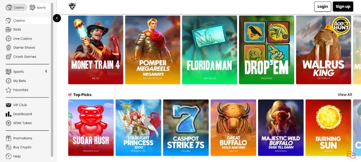 best Telegram casinos for US players - WSM Casino list of games