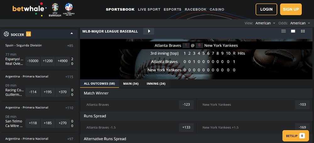 best MLB betting sites - Betwhale list of MLB games