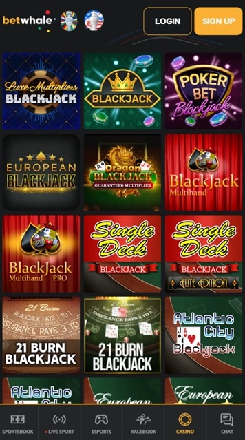 betwhale blackjack app