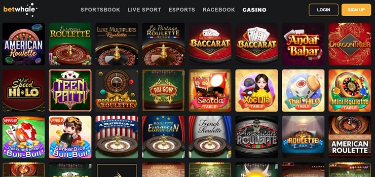 betwhale Amex online casino