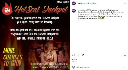 Harrah’s Northern California Casino First in U.S. to Offer HotSeat Jackpot