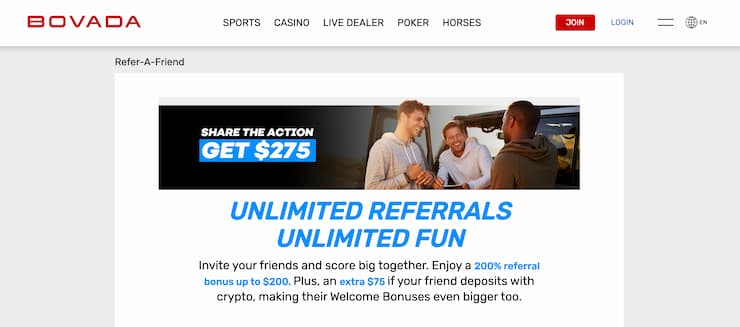 bovada bonus code Refer a Friend 