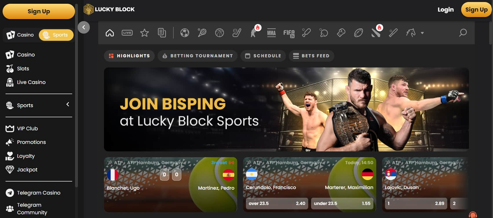 crypto betting sites lucky block sports betting