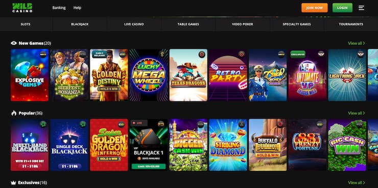 Wild Casino - the best online casino in Missouri