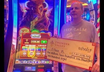 California Gambler Allen Kessler Hits $1.2M Jackpot At Thunder Valley Casino