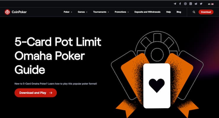 Coinpoker Five Card Omaha screenshot