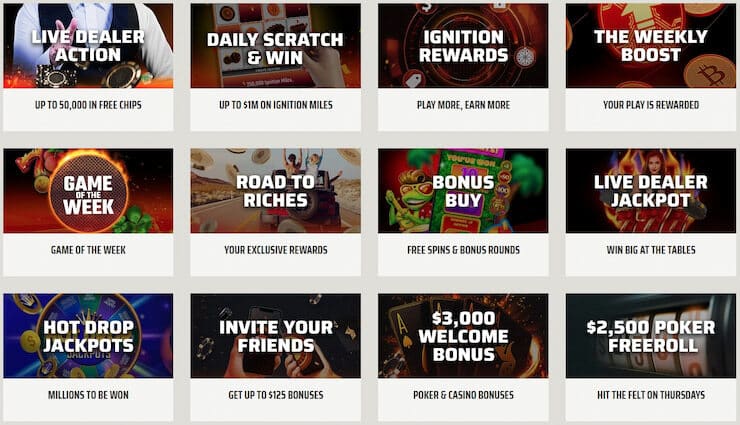 Ignition Casino bonus offers