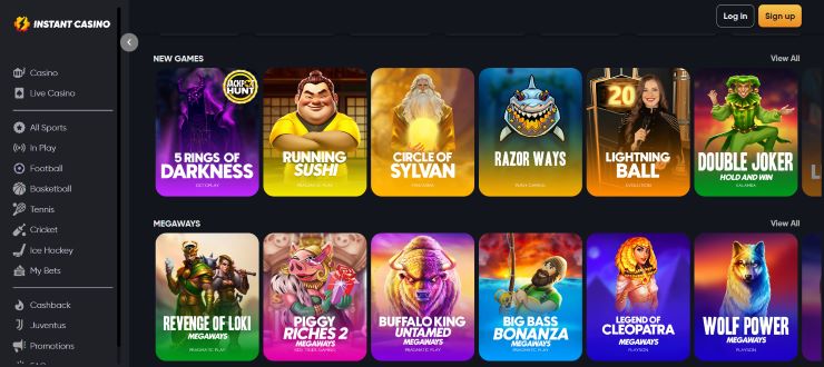 Instant Casino - the best Solana online casino