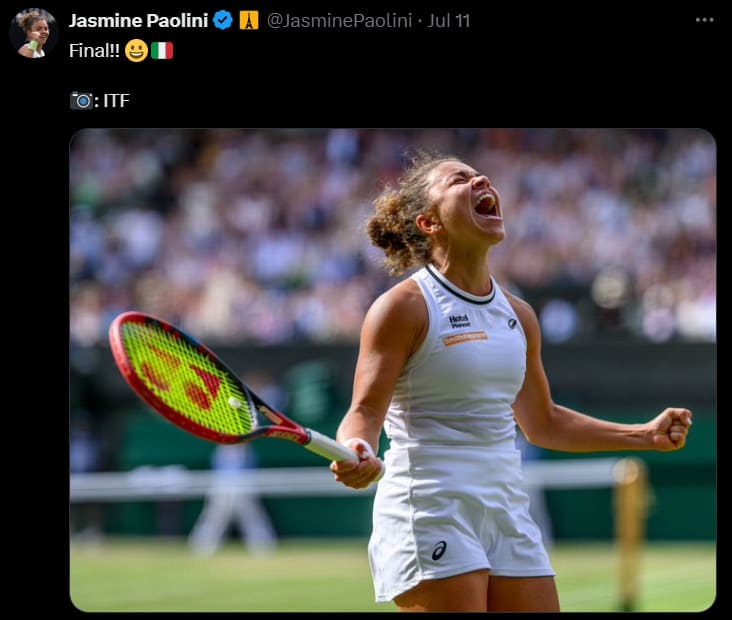 women’s us open tennis Jasmine Paolini twitter