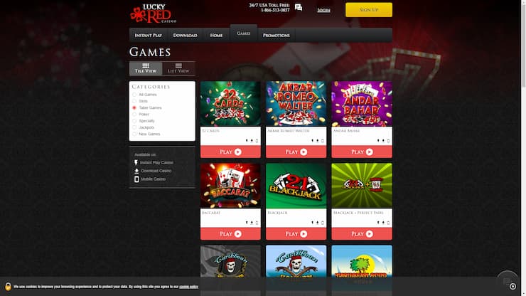 Lucky Red - one of the top online casinos with $10 minimum deposit