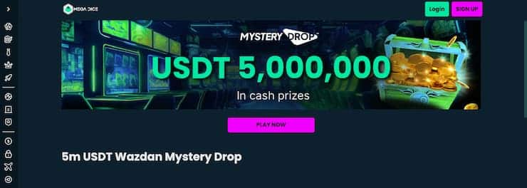 Mega Dice Mystery Drops - onsite promotions and rewards