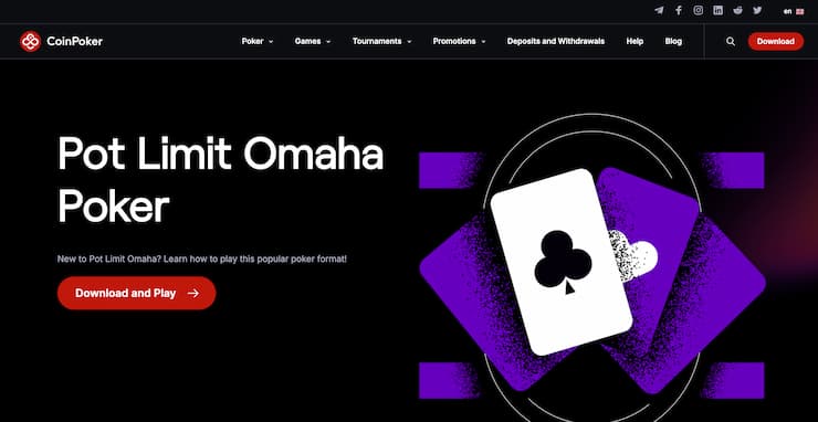 Coinpoker Omaha poker play