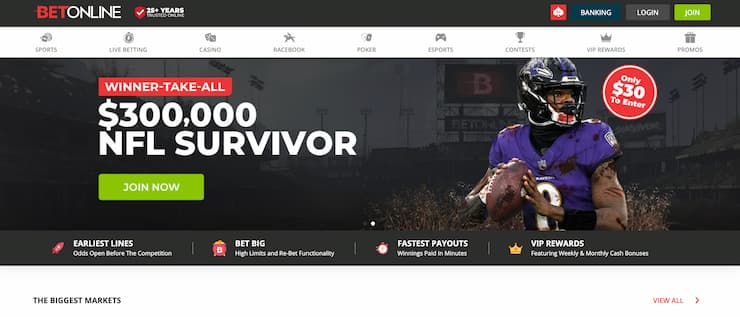 BetOnline - the best in-play sports betting site