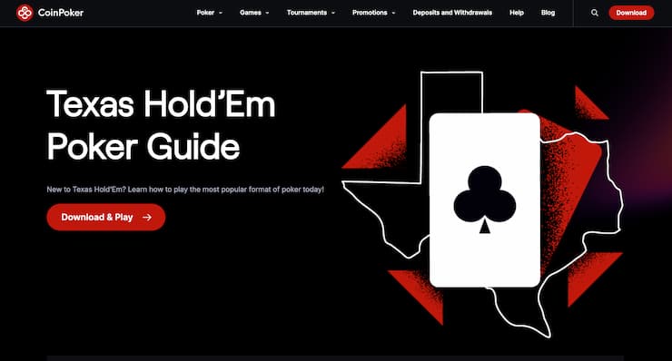 Coinpoker Texas Holdem poker play