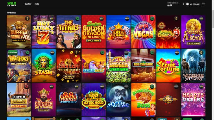 Wild Casino Slots Selection