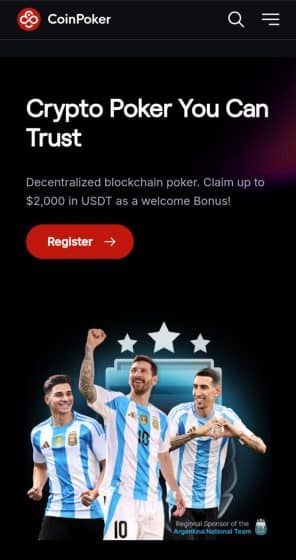 visit the Coinpoker website