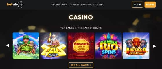 BetOnline alternatives - casino gaming at BetWhale