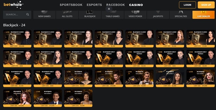 Betwhale - one of the best live dealer casinos online