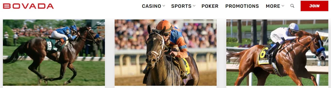 Bovada horse racing betting section