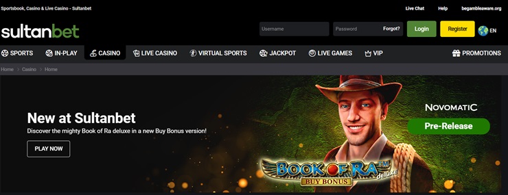 Sultan Bet - online casino in UAE