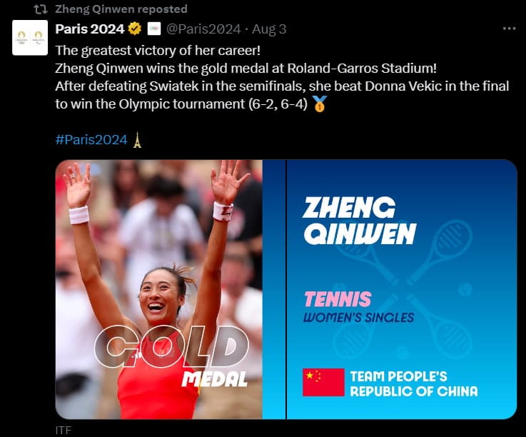 women’s us open tennis zheng twitter