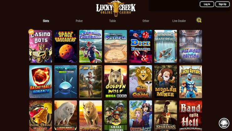 Lucky Creek - top rated Nebraska online casino site