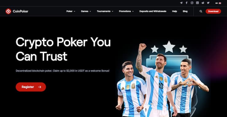 CoinPoker - trusted cash out betting site