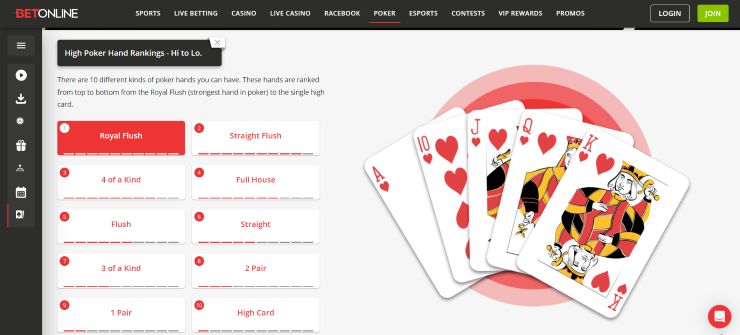 BetOnline - amazing site for poker gambling in SG