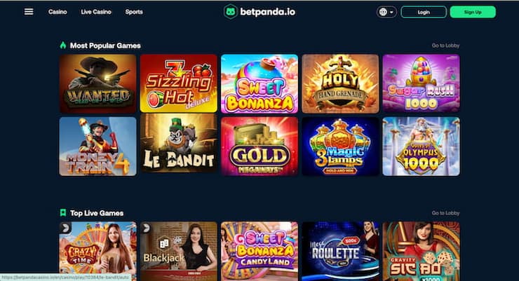 Betpanda - one of the best casinos with no account playing option