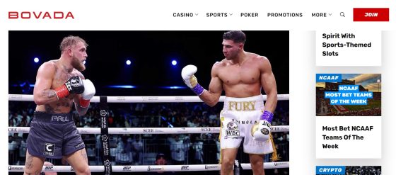 Bovada - one of the best online betting sites for boxing