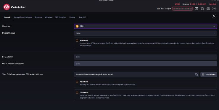 Coinpoker deposit options