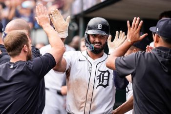 Detroit Tigers designated hitter Riley Greene (31).