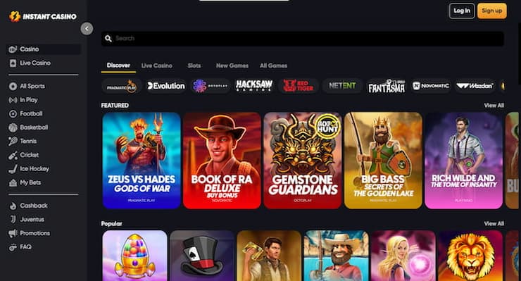 Instant Casino - top fast payout online casino