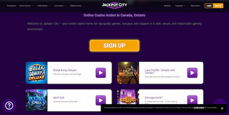 JackpotCity - one of the fastest payt casino sites