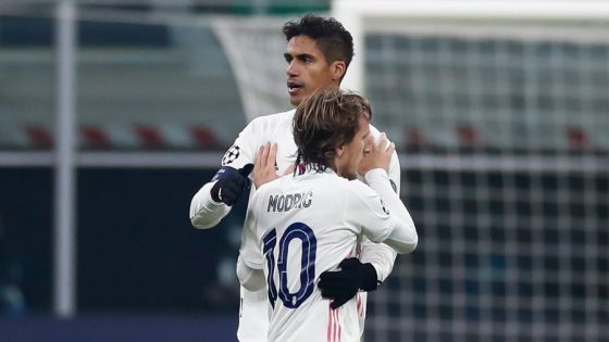 Luka Modric and Raphael Varane