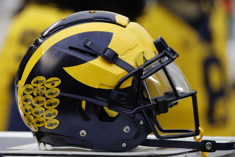 Michigan football helmet pic