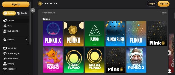 Lucky Block - trusted plinko casino