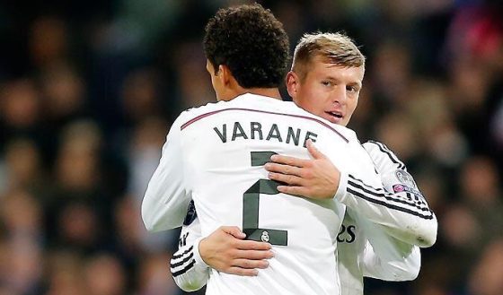 Raphael Varane and Toni Kroos