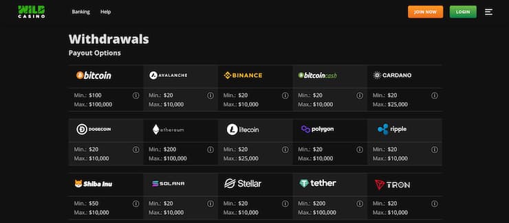 Wild Casino payout portal