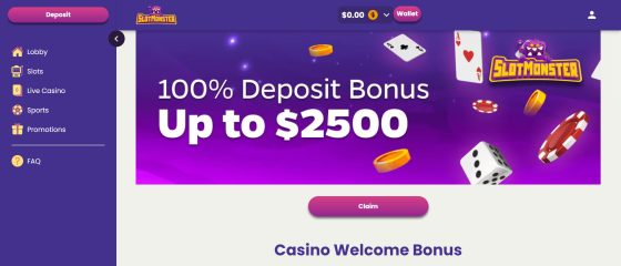 SlotMonster review - SlotMonster deposit bonus