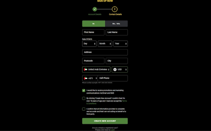 betting sites in UAE Sultanbet registration form 2