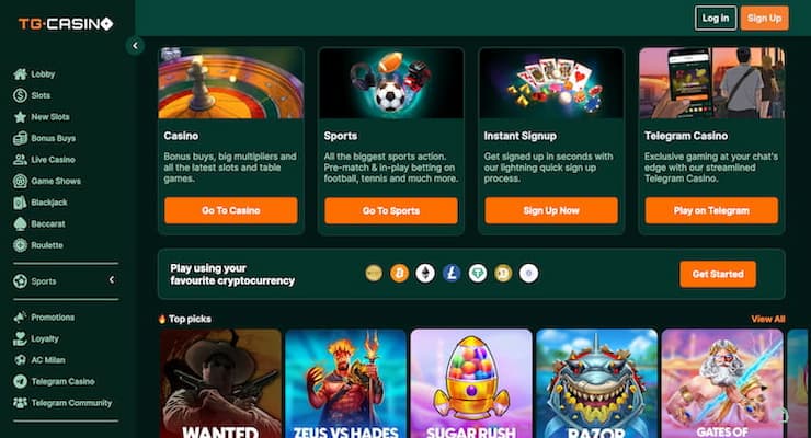 TG.Casino - trusted no account casino